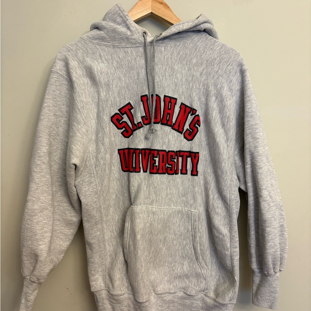 90s Vintage Gray St. John's University Hoodie